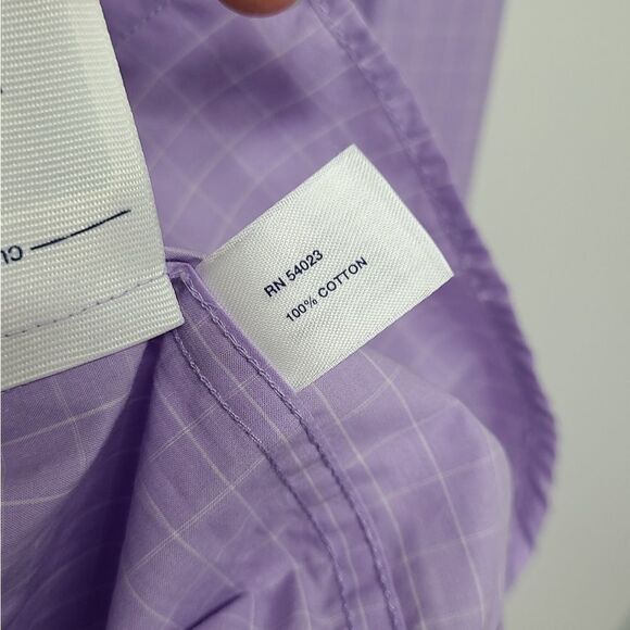 GAP Men's Casual Fitted Button Down Cotton Purple Shirt Size Medium - Picture 5 of 9